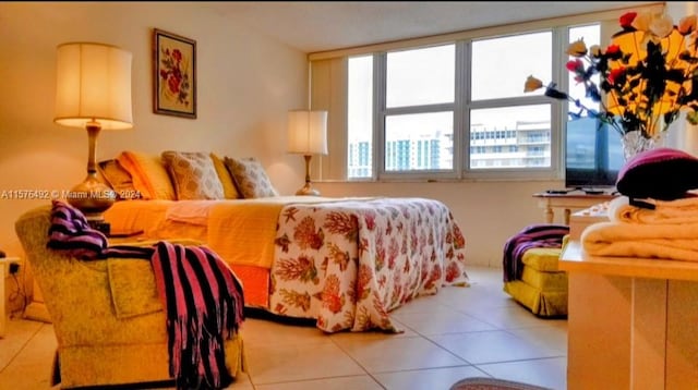 view of tiled bedroom