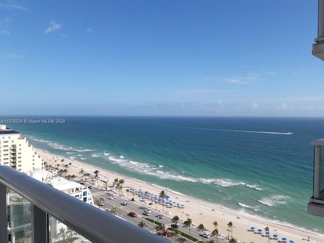 water view featuring a view of the beach