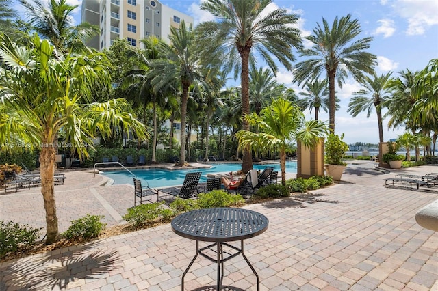 view of pool with a patio