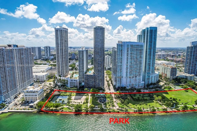 view of city featuring a water view