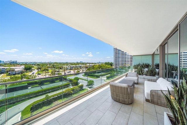 balcony with an outdoor living space