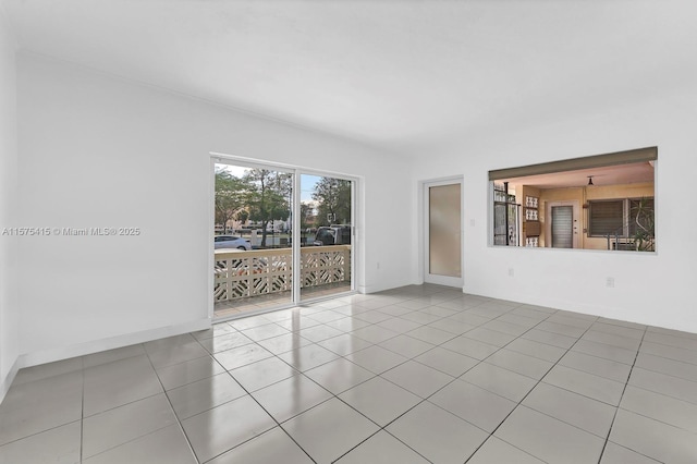 view of tiled spare room