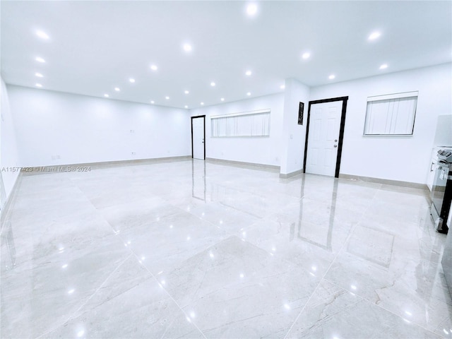 interior space featuring light tile floors