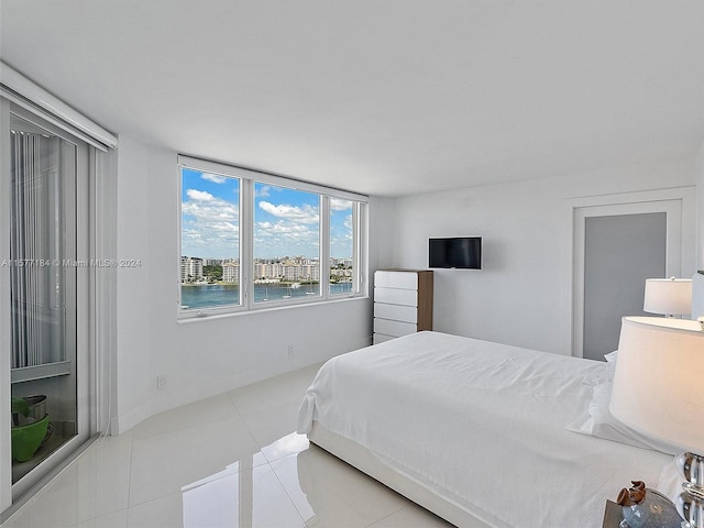 view of tiled bedroom