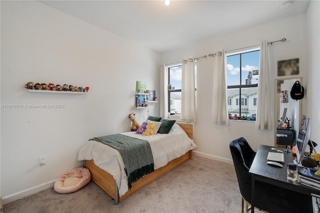 view of carpeted bedroom