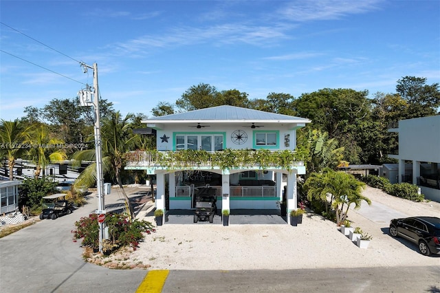 view of coastal inspired home