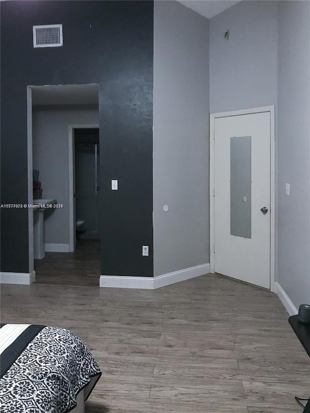 foyer featuring wood-type flooring