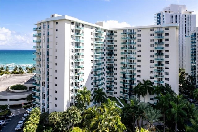 view of property with a water view