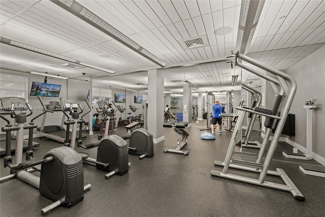 view of exercise room