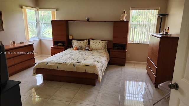 view of tiled bedroom