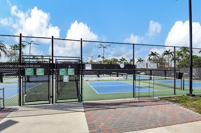 view of sport court