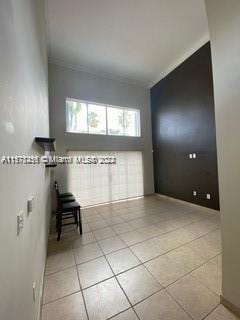 view of tiled spare room