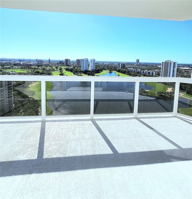 view of terrace with a balcony