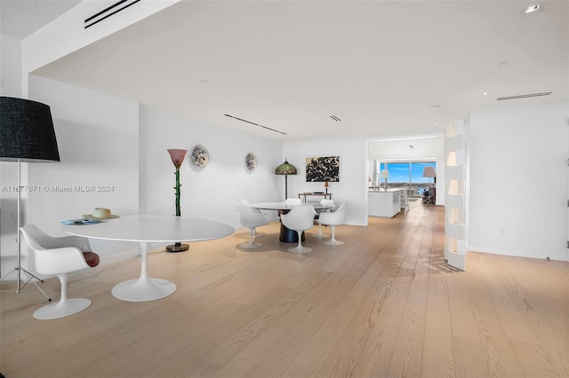 interior space featuring light wood-type flooring