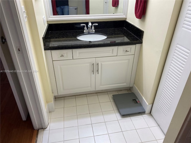 bathroom featuring vanity and tile patterned floors