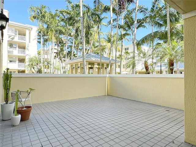 view of terrace with a balcony