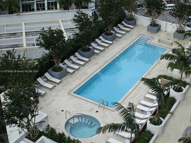 view of pool with a patio area