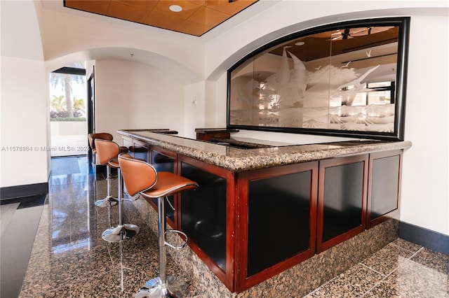 bar featuring tile floors