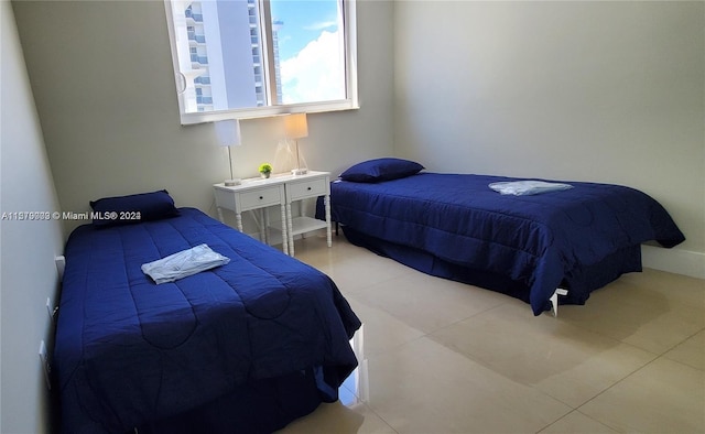 view of tiled bedroom