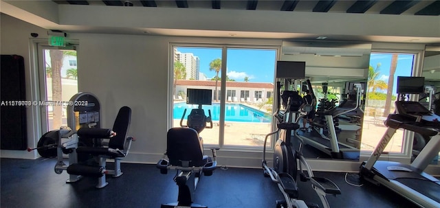 view of exercise room