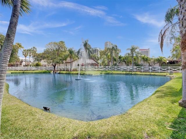 view of water feature