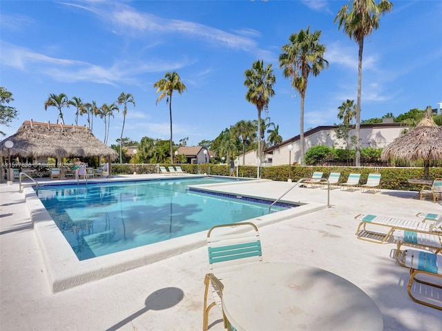 view of pool with a patio area