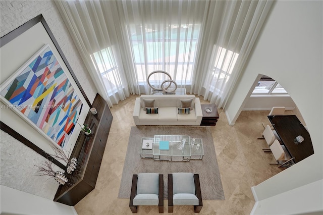 bedroom featuring a notable chandelier, access to exterior, and dark hardwood / wood-style floors