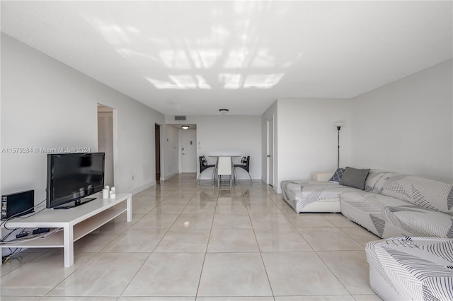 view of tiled living room