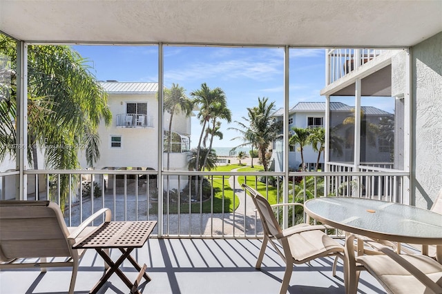 view of sunroom