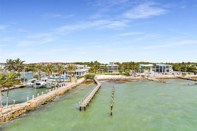 exterior space with a boat dock