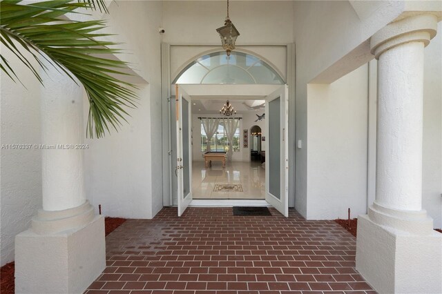 entrance to property with french doors