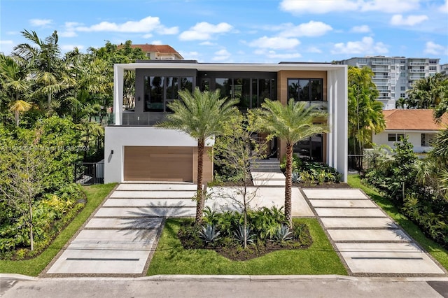 modern home with a garage