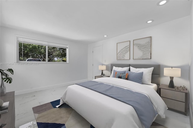 unfurnished living room featuring light tile flooring and tile walls