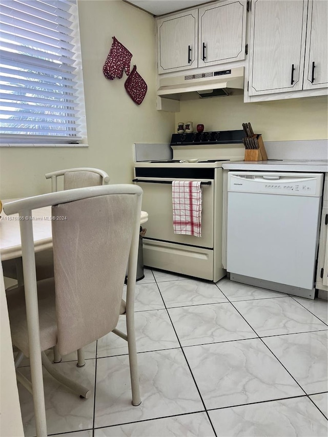 kitchen featuring white appliances