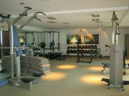 view of workout area