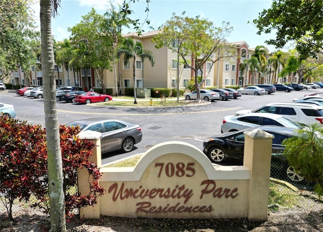 view of community sign