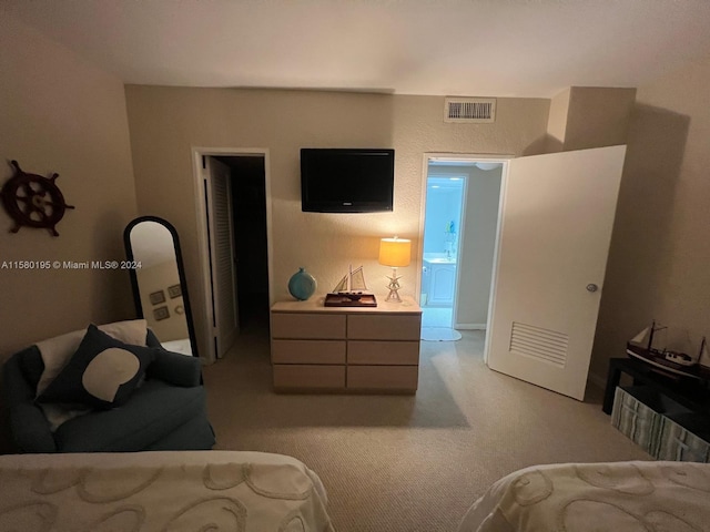 bedroom with connected bathroom