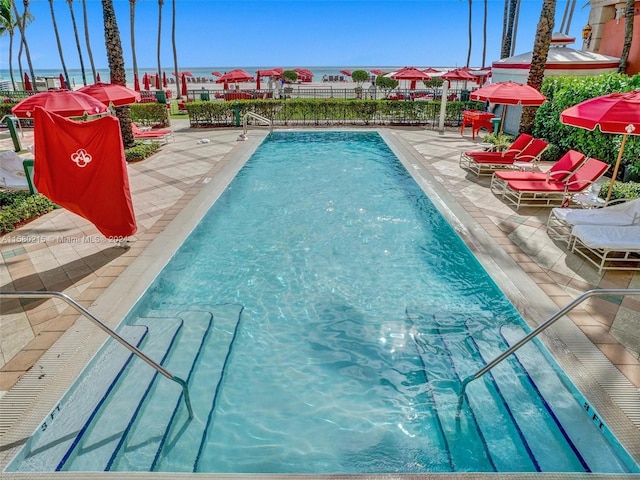 view of pool with a patio