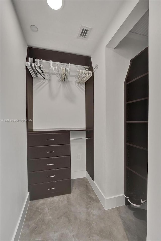 view of walk in closet