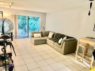 view of tiled living room