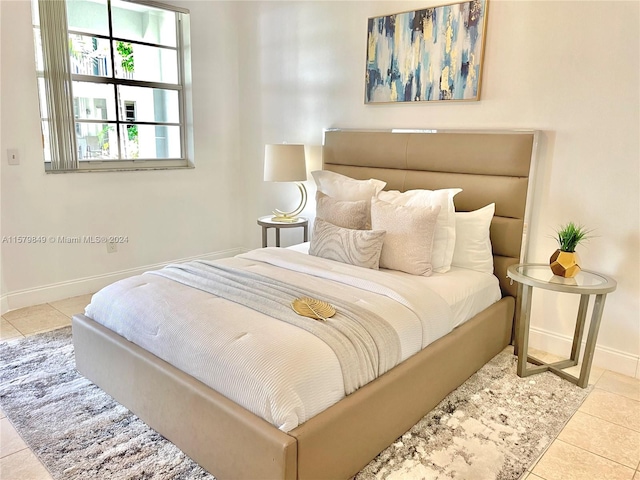 view of tiled bedroom