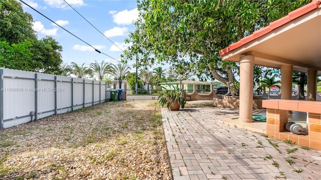 view of yard featuring a patio