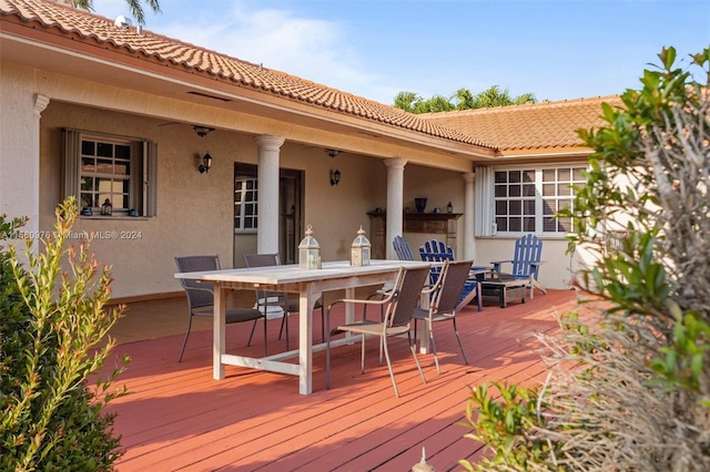 view of wooden deck