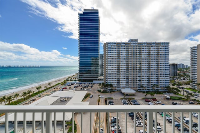 property view of water with a view of the beach