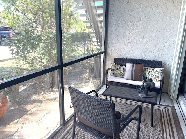 sunroom with plenty of natural light