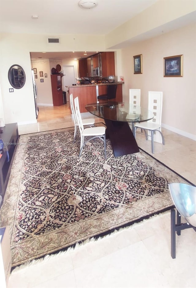 view of tiled living room