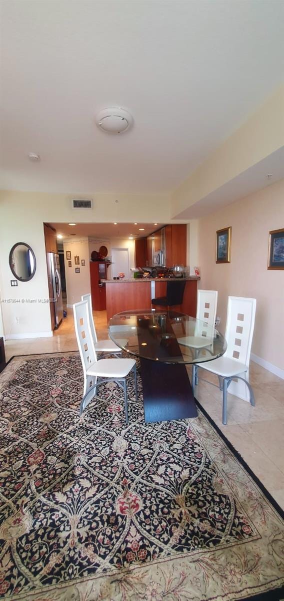 view of tiled living room