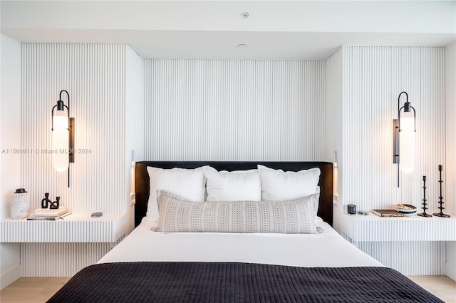 bedroom featuring hardwood / wood-style flooring