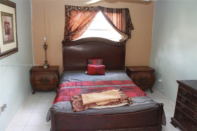 view of tiled bedroom