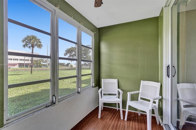 view of sunroom